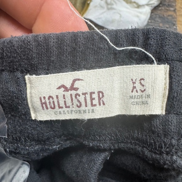 Hollister Sweatpants Joggers Comfy Lounge Drawstring Black XS Faded - Picture 2 of 5